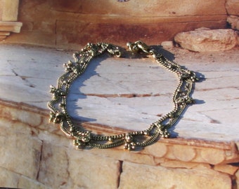 Ankle, Brass foot bracelet