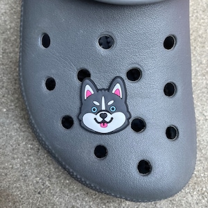Husky Face Shoe Charm
