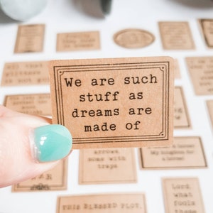 Book Quotes Stickers, Reading Stickers for Book Lovers, Vintage Style Shakespeare Quote Stickers, Kraft Stickers