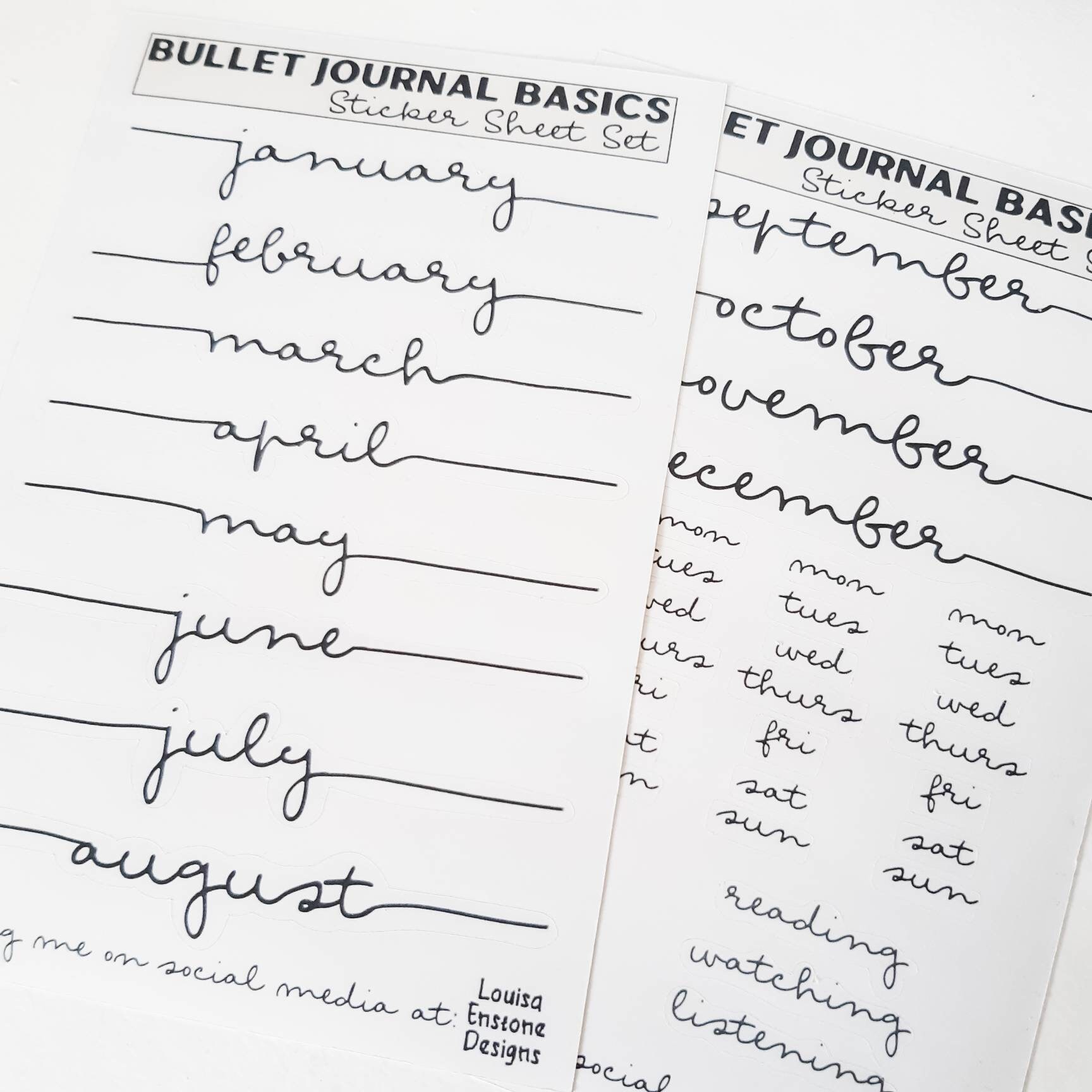 bullet journal sticker basics set bullet journal sticker etsy