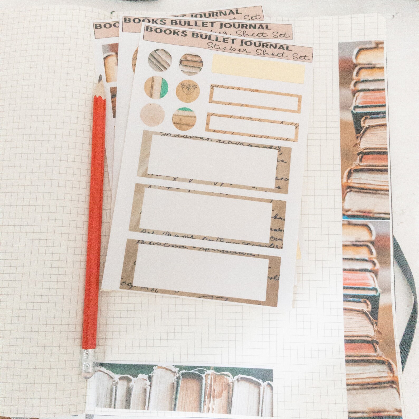 Vintage Book Stickers Bullet Journal Book Stickers Vintage Etsy UK