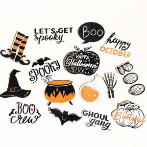 Halloween sticker set, 15 Halloween stickers