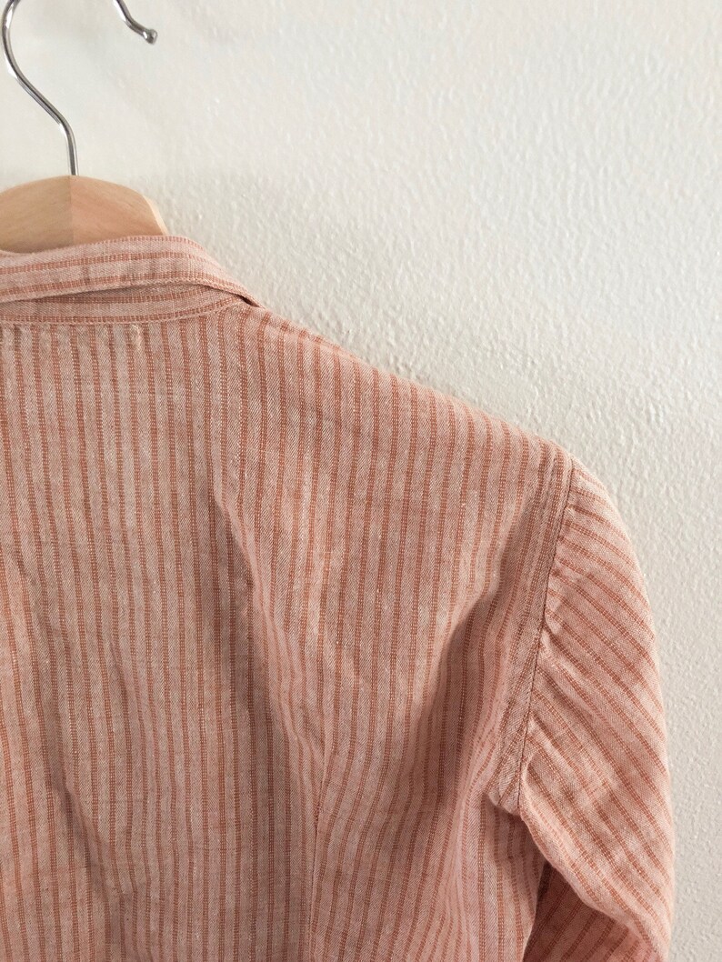 Vintage Striped Linen Top SM