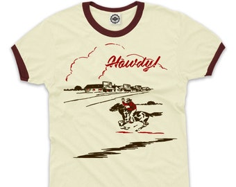 Howdy Cowboy Men’s Ringer Tee