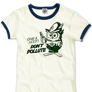 Official Woodsy Owl Women&#39;s Ringer Tee