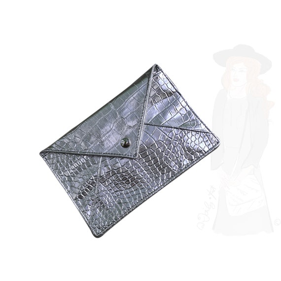 silver pouch clutch