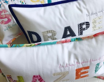 Be Joyful Always Name Pillow Quilt Pattern