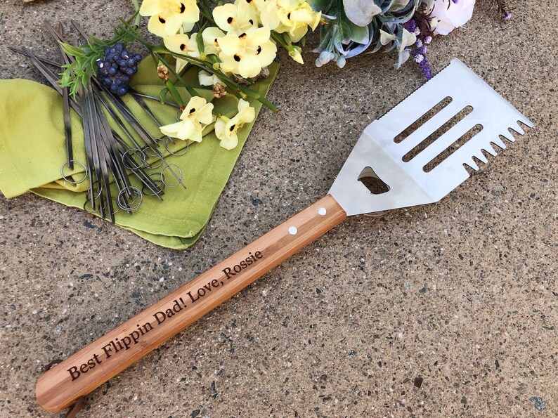 Personalized Best FLIPPIN' Dad BBQ Spatulas Dad Gifts Etsy