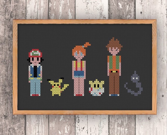 Pokémon Type Chart Cross Stitch Pattern Instant PDF 