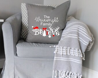 Family name pillow | Etsy Custom Personalized Pillow Family Name
