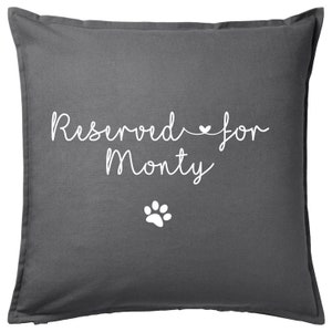 Reserved for "name" - Cat Dog Kitten Puppy ~ Personalised Cushion Pillow Grey, Black, Beige or Natural including infill