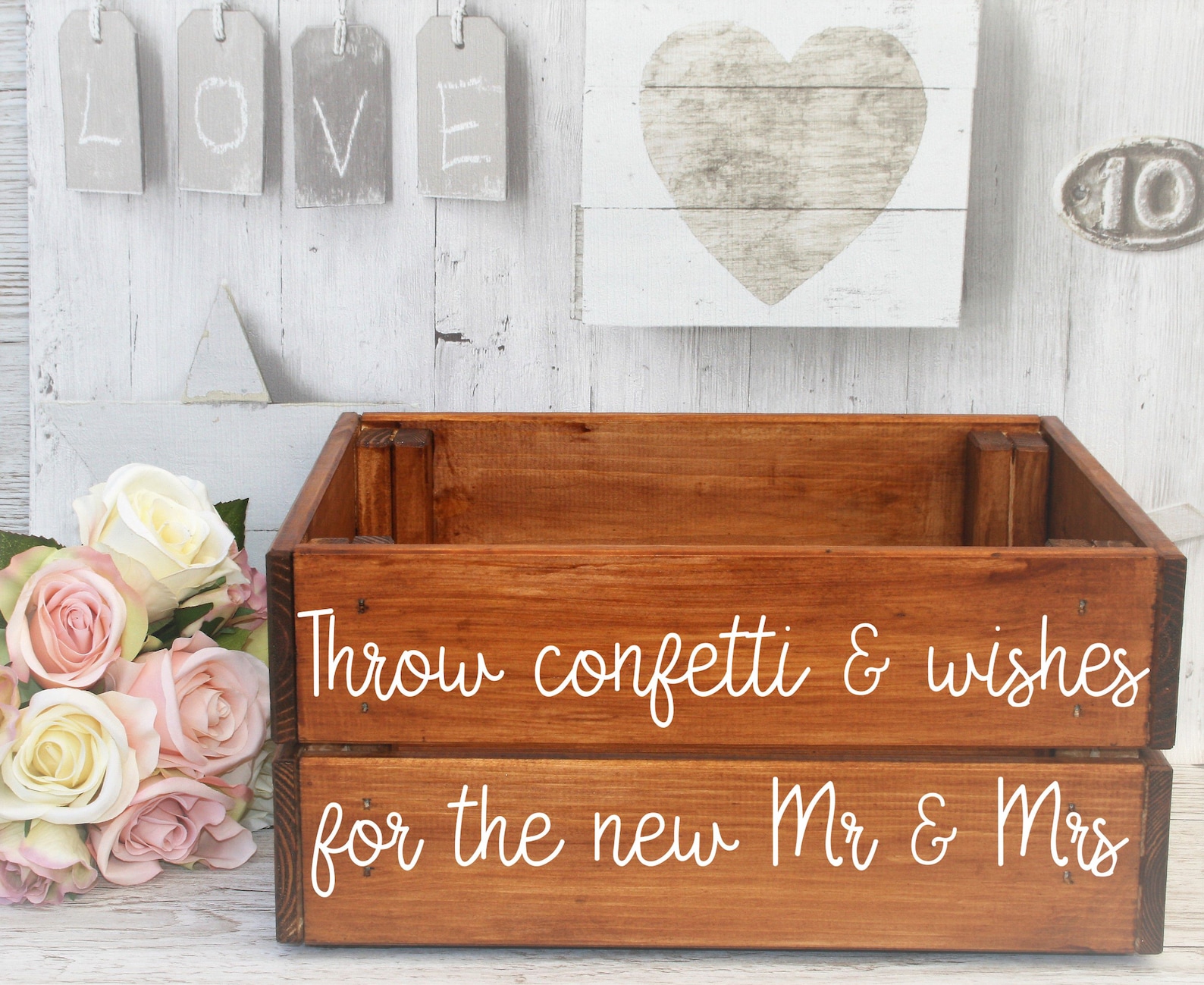 Wedding Confetti Box Crate Throw Confetti & Wishes for the New Etsy