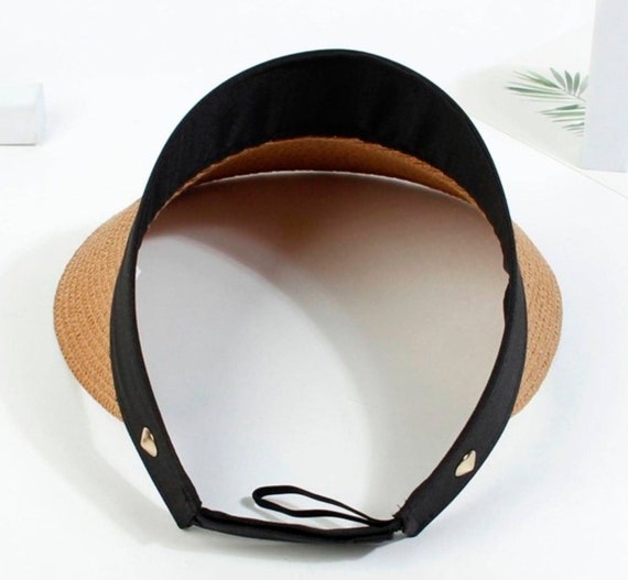 Personalised Straw Hat Sun Visor Beach Hat Summer Hat Monogram Visor