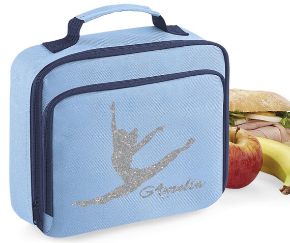 Personalised Name Gymnast Gymnastics Lunch Box Bag School Bags Custom Bag Glitter Etsy Canada