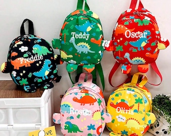 Personalised Dinosaur Mini Small Rucksack ~ With Arms and Legs ~ Gift for Toddler ~ Gift for Boy ~ Gift for Girl ~ School Bags