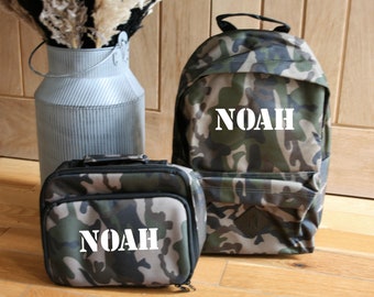 camo lunch box backpack