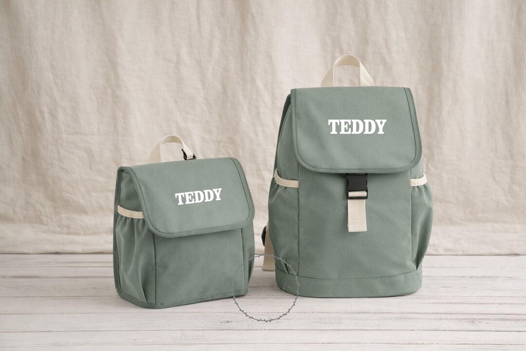 Personalised Kids Backpack and Lunch Bag Set | Custom Name Rucksack ...