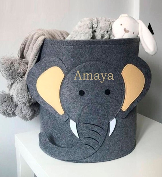 Elephant toy basket discount