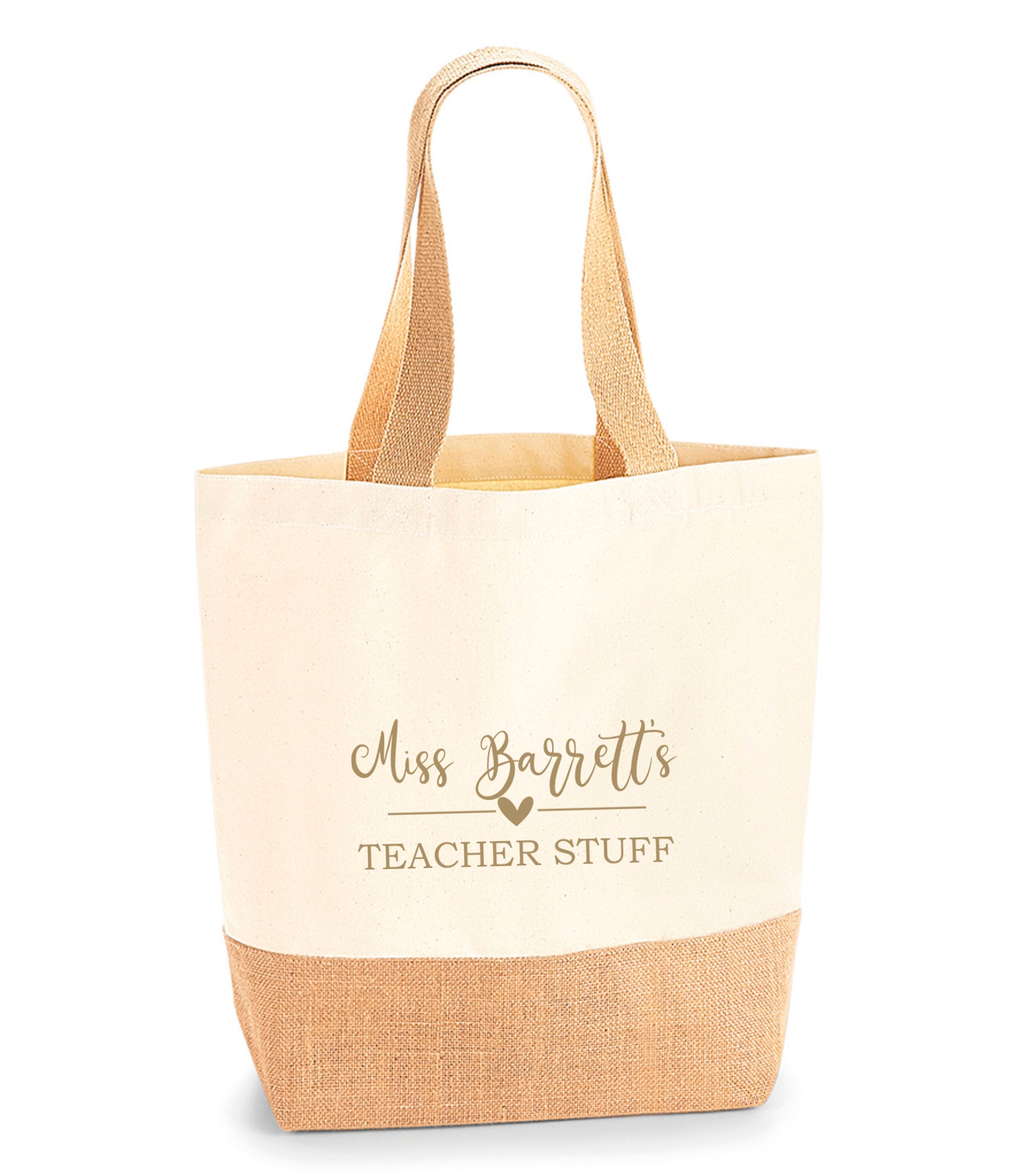 Personalised Teacher Stuff Bag ~tote Bag ~ Teacher Shopper ~ School ...
