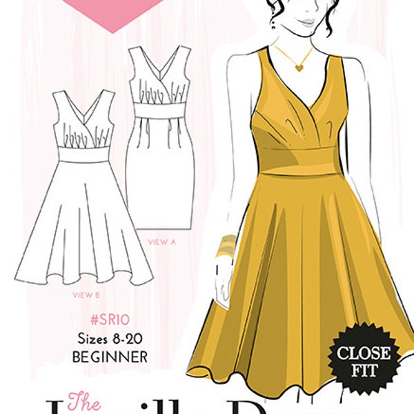 PDF Simple SEW Lucille sukienka Combi wzór szycia (Dress Edit) UK 8-20