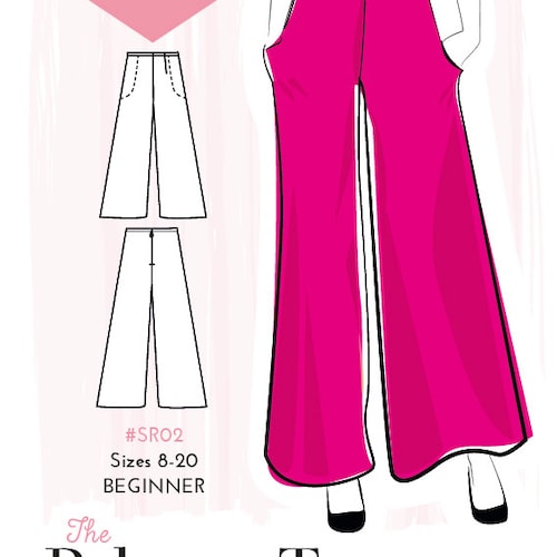 PDF Simple Sew Palazzo Trousers Sewing Pattern capsule - Etsy