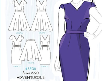 PDF Simple Sew Bardot Dress Sewing Pattern UK 8-20 | Etsy