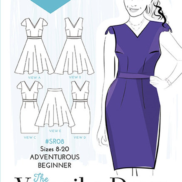 PDF Simple Sew Veronika Dress Combi Sewing Pattern (Dress Edit) UK 8-20