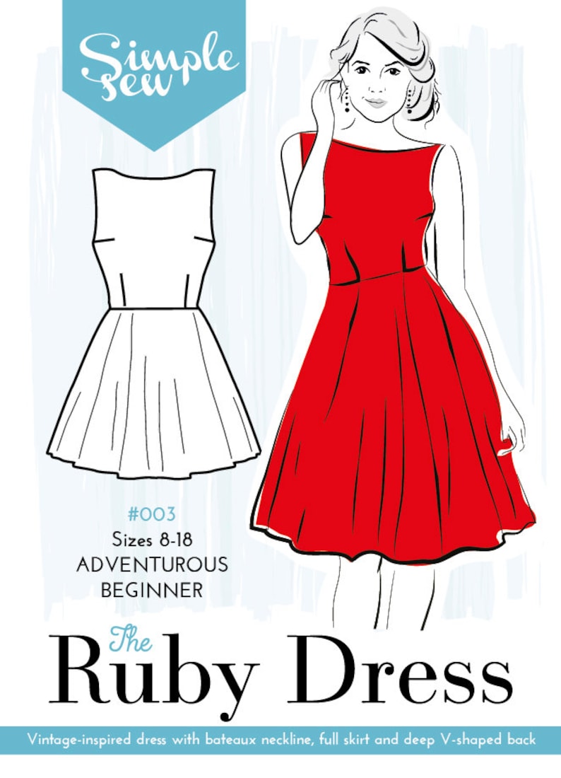 PDF Simple Sew Ruby Dress Sewing Pattern UK 818 Etsy
