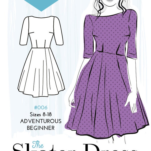 PDF Simple Sew Skater Dress Sewing Pattern UK 8-20