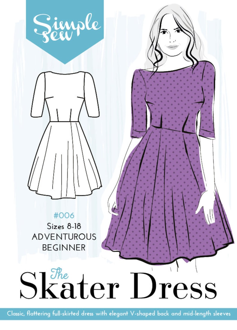 PDF Simple Sew Skater Dress Sewing Pattern UK 820 Etsy