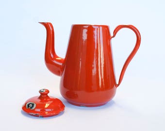 Enamel teapot coffeepot | Vintage