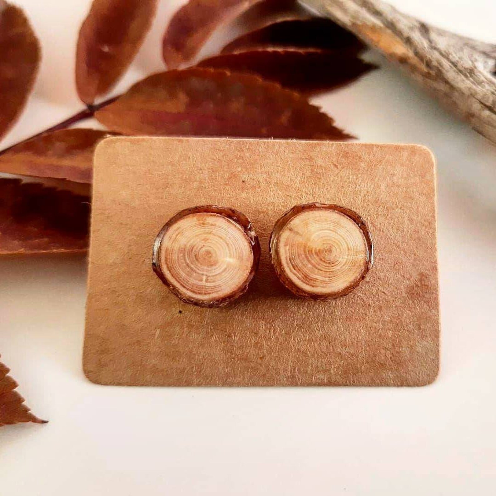 Reclaimed Wood Earrings. Natural Wood Earrings. Wood Earrings. Wood