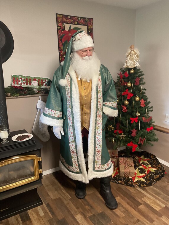 Piece Santa Claus Suit Xl-2xl Green Rode UK