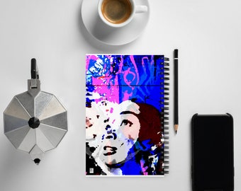 Spiral Notebook,  Abstract design image not book, spiral notebook wire mesh, can be used fo business school or doodling, journaling.