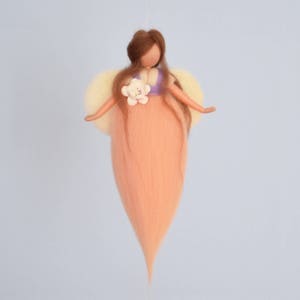 Waldorf fairy, Felt fairy, Wool fairy, Fairy with flower, Felted wool, Waldorf mobile, Fairy mobile, Magic world, Fantasy world image 4