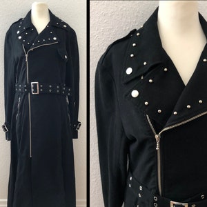 Lolita fashion Gothic long jacket/ coat in black