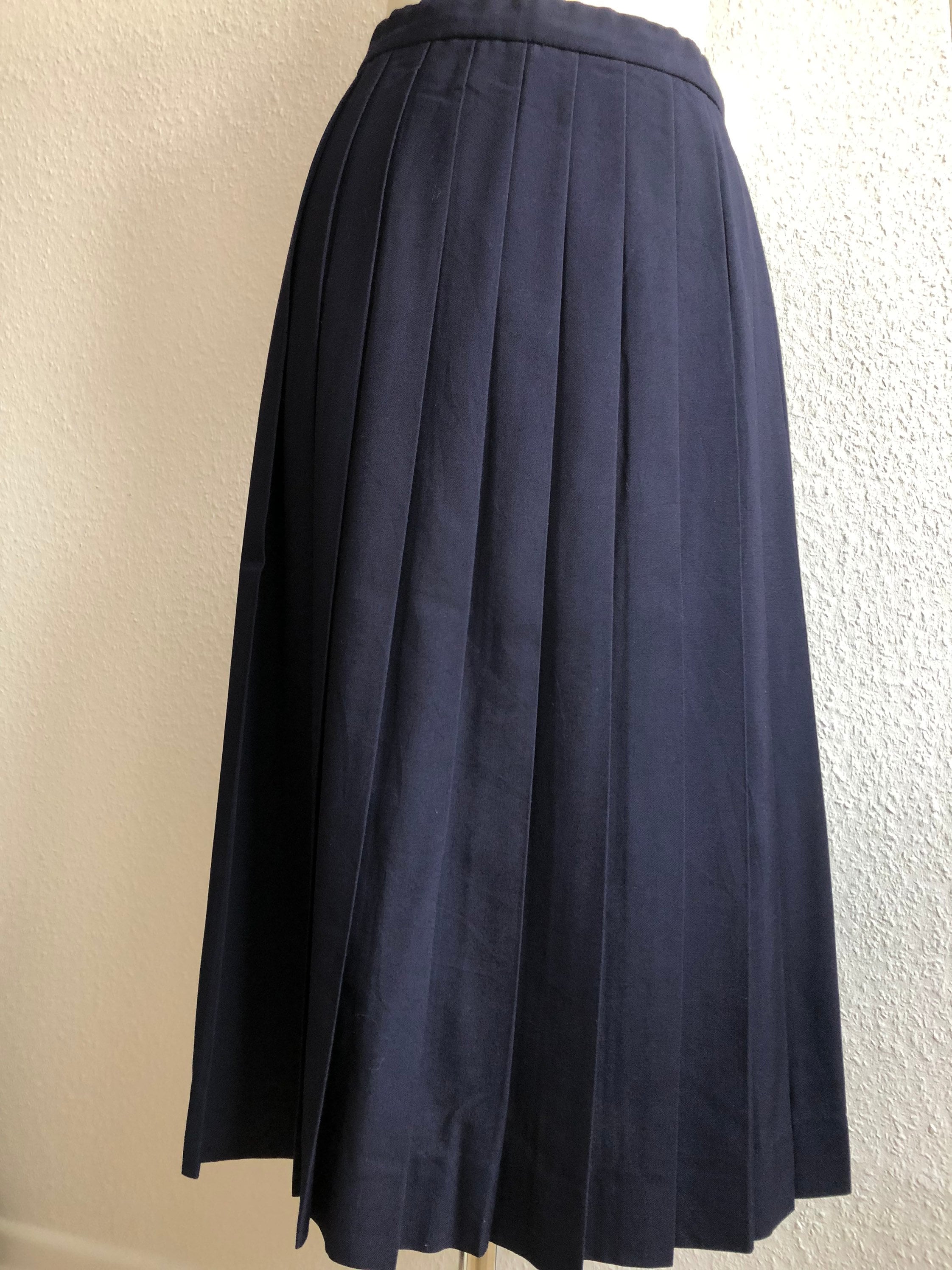 School uniform uniform 50% wool winter skirt in dark blue from | Etsy