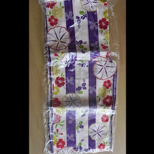 Kimono / yukata in 100% cotton, light fabric dress in purple, new, unworn