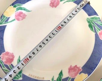 Givenchy Set, 6-piece Plate Set, 1 Large and 5 Small, Floral