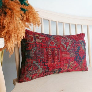 Lumbar Pillow Cover ALL SIZES Dark Red Pillow Cover Decorative Pillows Lumbar Pillow Case