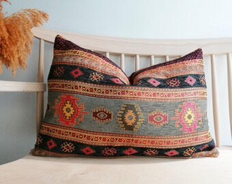 Kilim Pillow 16x24 pillow cover No 3260 Pink Vintage Pillow Lumbar Pillow Outdoor Pillow Cover Throw Pillow Oriental kilim pillow