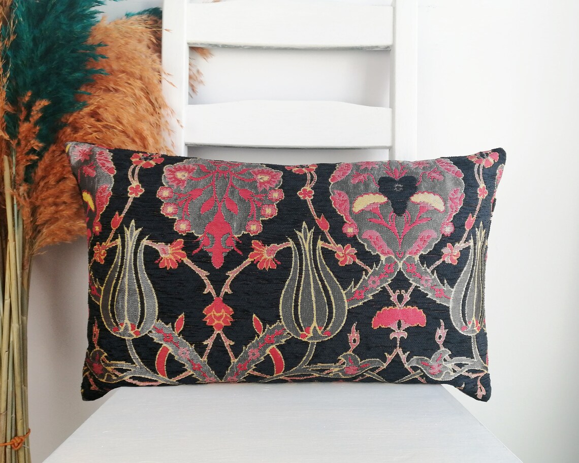 Luxury Black Velvet Lumbar Pillow Cover 12x20 12x24 16x24 Etsy