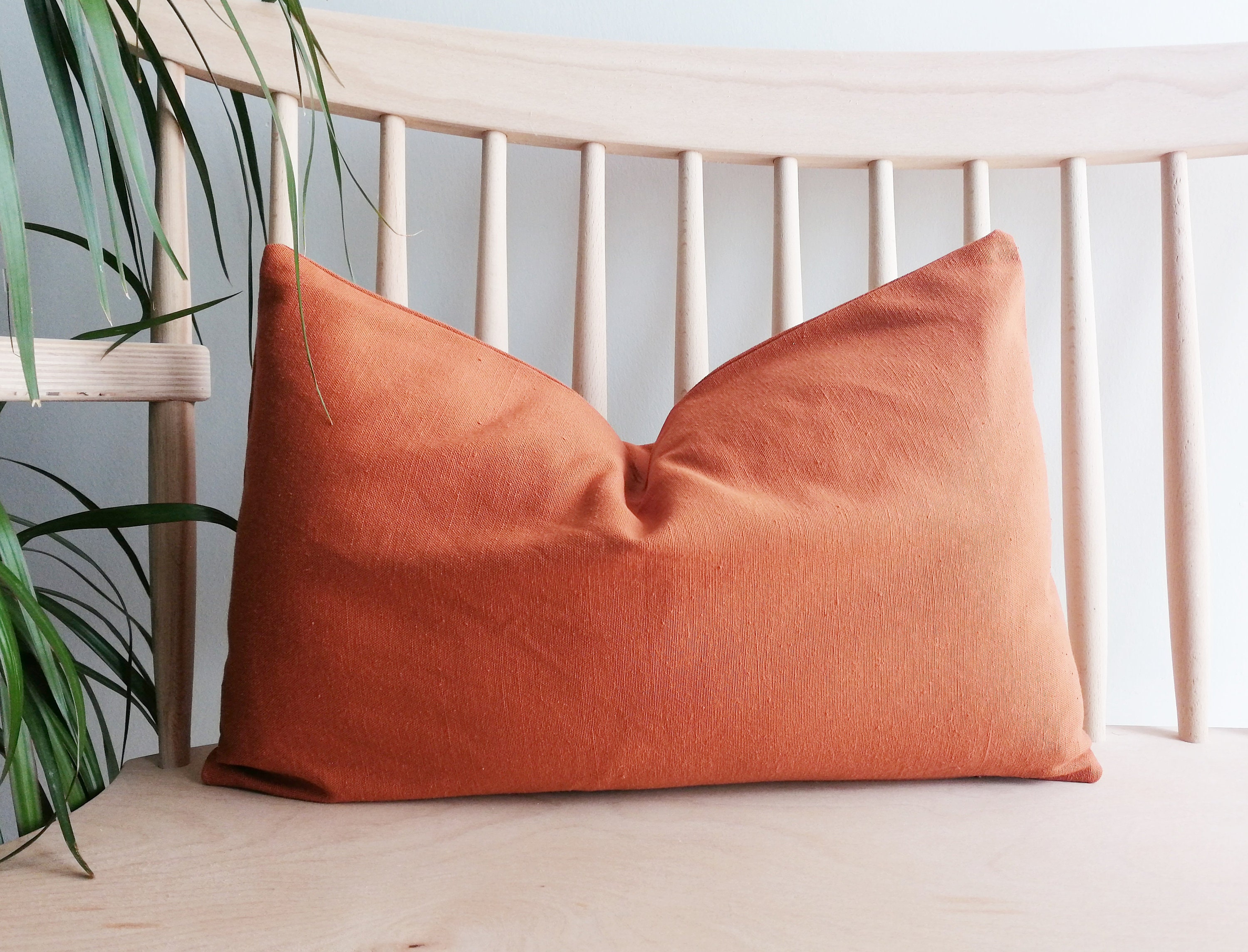 Rust Orange Pillow Cover Lumbar Pillow 12x20 12x24 16x24 Etsy