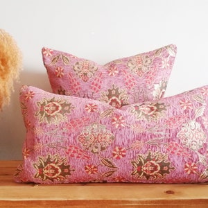 Fundas de almohada decorativas turcas de chenilla rosa polvorienta, almohada lumbar de todos los tamaños, fundas de almohada lumbar rosa, almohadas rosas