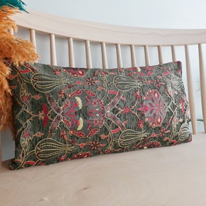 Green Velvet Decorative Pillow 12x20 Pillow Cover Decorative Pillow Lumbar Pillow Cover Velvet Pillow Boho Throw Pillow Decorative Pillows