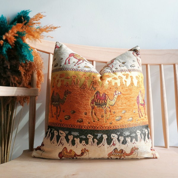 Orange Boho Pillow Etsy