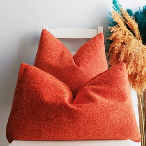 BOUCLE Pillow Covers SET or Separate in ALL Custom Sizes - Decorative Pillows -  12x20, 12x24, 16x24, 16x28 -  Lumbar Pillows Luxury Pillows