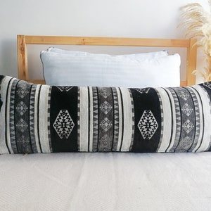 20x54 Body Pillow Cover Black  Long Lumbar Pillow Turkish Lumbar Pillow Decorative Lumbar Pillow Cover All Custom Sizes Decorative Pillows