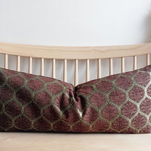 Lumbar Pillow Cover Brown Pillow Cover 14x36 Lumbar Pillow Velvet Pillow Cover Brown Throw Pillow Turkish Pillow Cover Kilim Pillow