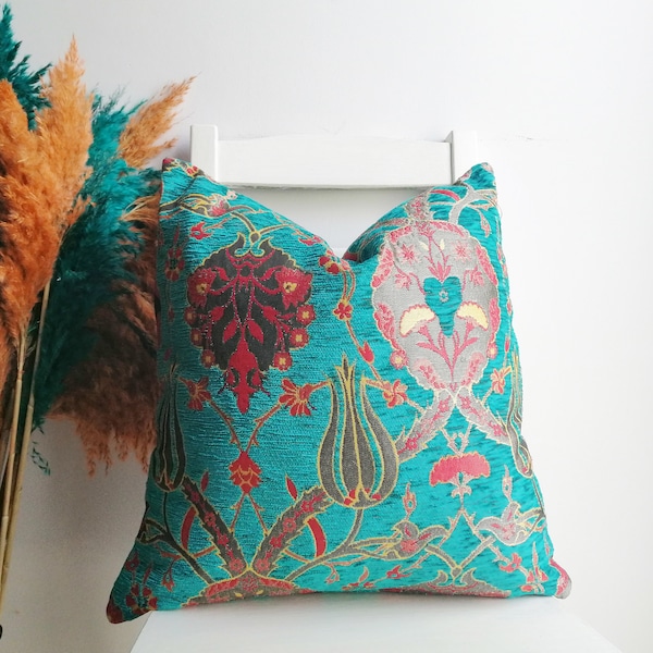 Teal Kilim Pillow Etsy